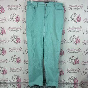 Gloria Vanderbilt pants Amanda jeans Turquoise Straight Leg Jeans